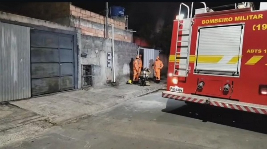 Casa é interditada após incêndio em Pedro Leopoldo