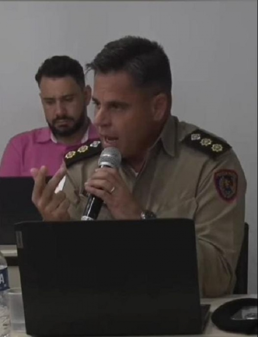 Tenente-Coronel Bastos apresenta dados da segurança pública na Câmara de Pedro Leopoldo